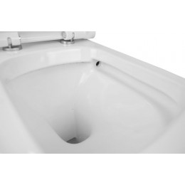 Унитаз-компакт Creo Ceramique ARLES 650х370х820 напольный, безободковый, в комплекте с сиденьем микролифт (AS1003+AS1002R)