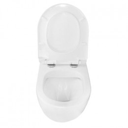 Унитаз подвесной Azario PRO 360х480х3500 безободковый, c быстросъемным сиденьем микролифт полипропилен (CS-1049SB)