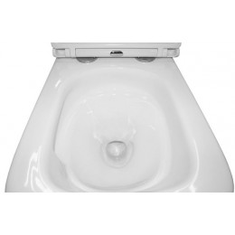 Унитаз подвесной Azario Teramo 340х490х350 безободковый, слив "Торнадо",  в комплекте с сидением микролифт (AZ-0052-UQ3)