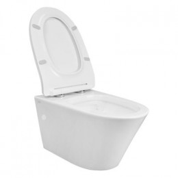 Унитаз подвесной Creo Ceramique 360х520х365 с системой смыва "Tornado", в комплекте с быстросъемным сиденьем микролифт (CR1100NR)