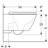 Унитаз подвесной Geberit SMYLE SQUARE безободковый, с сиденьем микролифт (500.683.01.1)