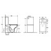 Унитаз-компакт Azario Quadro 605x340x810 напольный, безободковый с сидением микролифт и арматурой, чёрный матовый (AZ-2175-MB)