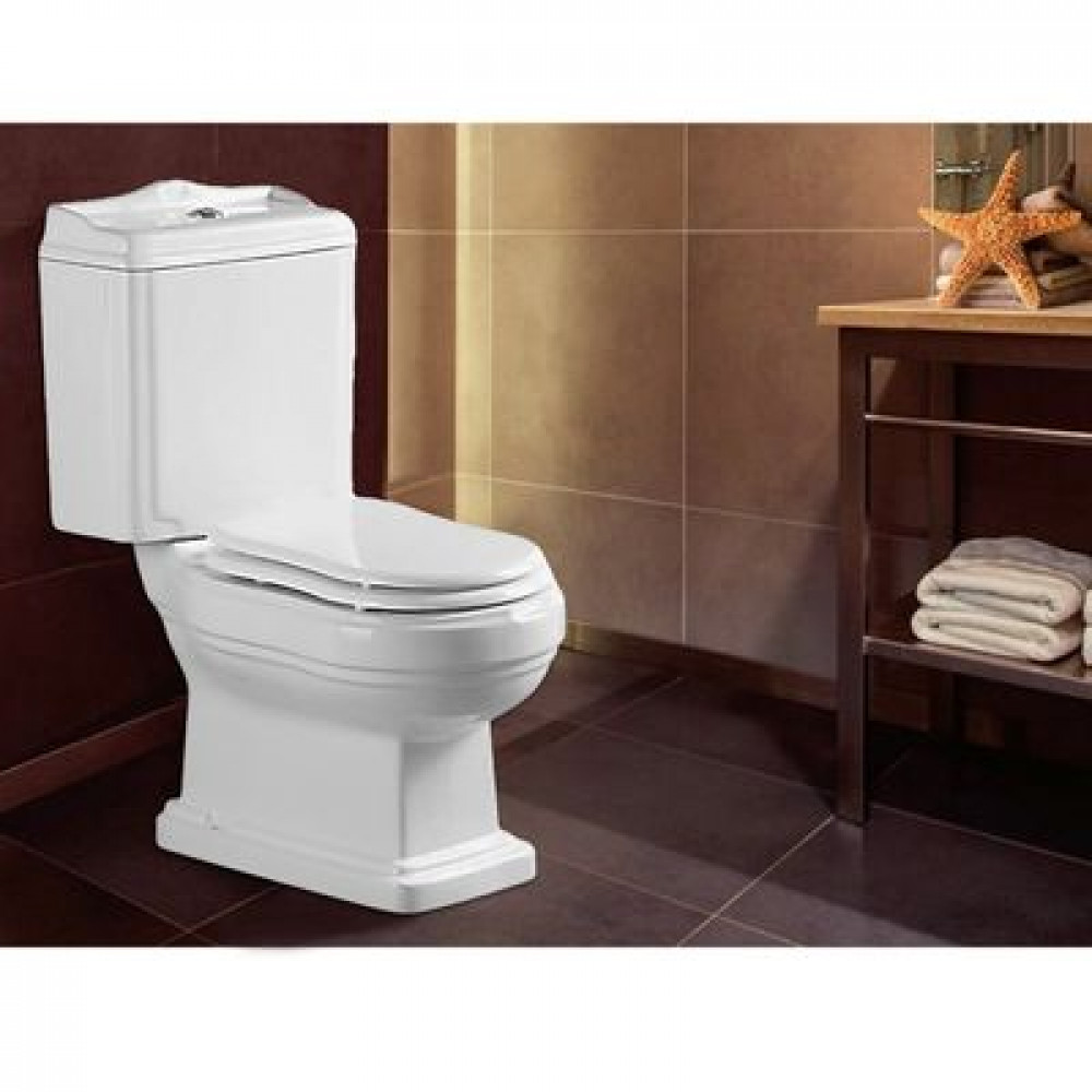 Унитаз-компакт Azario LORETTI 680х430х850 напольный, в комплекте с сиденьем полипропилен микролифт (AZ-239)