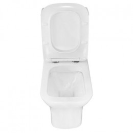 Унитаз-моноблок Azario Lodi 350х665х750 напольный, безободковый, горизонтальный слив, сиденье дюропласт микролифт (AZ-8617)