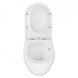 Унитаз приставной Azario Grado 365х570х410 безободковый, смыв 