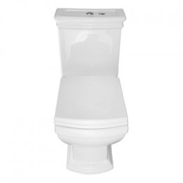 Унитаз-компакт напольный Creo Ceramique Orleans 420х670ъ790 сиденье с микролифтом, белый (OR1002+OR1003+OR1001)