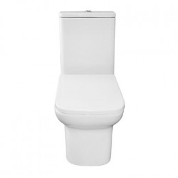 Унитаз-компакт Azario Alba 380х620х805 напольный, безободковый, в комплекте с арматурой GEBERIT, сиденье микролифт (AZ-8323 GB)