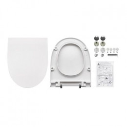 Унитаз-компакт Sanita Марс напольный, с бачком и сиденьем микролифт, белый (MRSSACC01030413R)