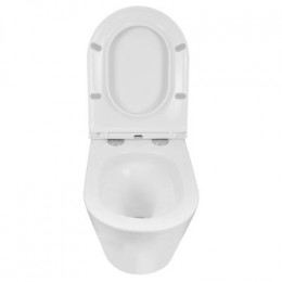 Унитаз подвесной Azario Teramo 515х355х365 безободковый, скрытое крепление, смыв "Торнадо",  в комплекте с сидением микролифт (AZ-0053-UQ3)