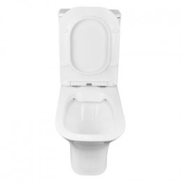 Унитаз-компакт Azario FRETTA SQUARE 650х340х790, безободковый с бачком и сиденьем микролифт, сливной арматурой Geberit (AZ-5121-G)