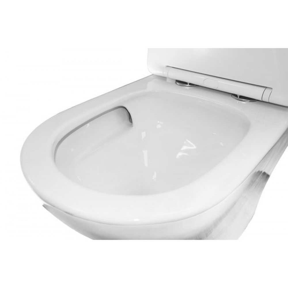 Унитаз-моноблок AZARIO Terni 670x350x760 слив "Торнадо", быстросъемное сиденье микролифт (AZ-8618T)