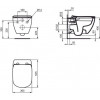 Промо-комплект Ideal Standard Tesi Rimless Подвесной унитаз + Сиденье в подарок (ZZ0003)