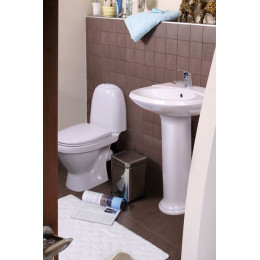 Унитаз-компакт Sanita Виктория Эконом с сиденьем стандарт (WC.CC/Victoria/1-P/WHT.G/S1)