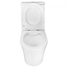 Унитаз-компакт Azario ANTEO ROUND 385х630х820 напольный, безободковый, быстросъемное сиденье микролифт (AZ-1219A)