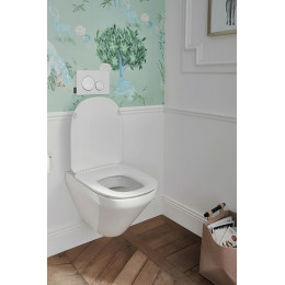 Унитаз подвесной Jacob Delafon Modern Life безободковый с креплениями в комплекте, белый (E77725-0)