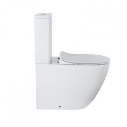 Унитаз-компакт Azario Grado 665х380х845 напольный, безободковый с бачком и сидением микролифт (AZ-2141)