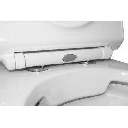 Унитаз-компакт Azario FRETTA ROUND 650х340х770 напольный, безободковый с бачком и сиденьем микролифт (AZ-1217 + AZ-1216)