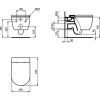Унтаз подвесной Ideal Standard BLEND CURVE 360х545х340 белый (T374901)
