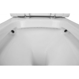 Унитаз-компакт Creo Ceramique ARLES 650х370х820 напольный, c быстросъемным сиденьем микролифт, белый (AS1002+AS1003+AS1001T)