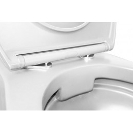 Унитаз подвесной Azario Keras 370х520х360 безободковый, с быстросъемным сиденьем микролифт, белый глянцевый (AZ-99046W)