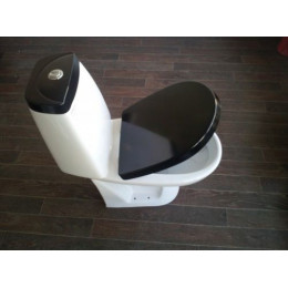 Унитаз-компакт Sanita Luxe Best с быстросъемным сидением микролифт и черной крышкой