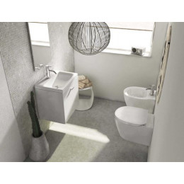 Унитаз подвесной CONNECT AQUABLADE, скрытый монтаж, без сидения и крышки, белый (E047901)