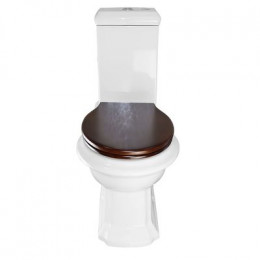 Унитаз-компакт Creo Ceramique Dijon, с бачком, сиденьем Микролифт под дерево, белый (DI1002+DI1003+DI1001N)