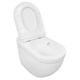 Унитаз подвесной Azario Fora 520х360х410 безободковый, смыв "Торнадо", в комплекте быстросьемным с сиденьем микролифт (AZ-0017-UQ1)