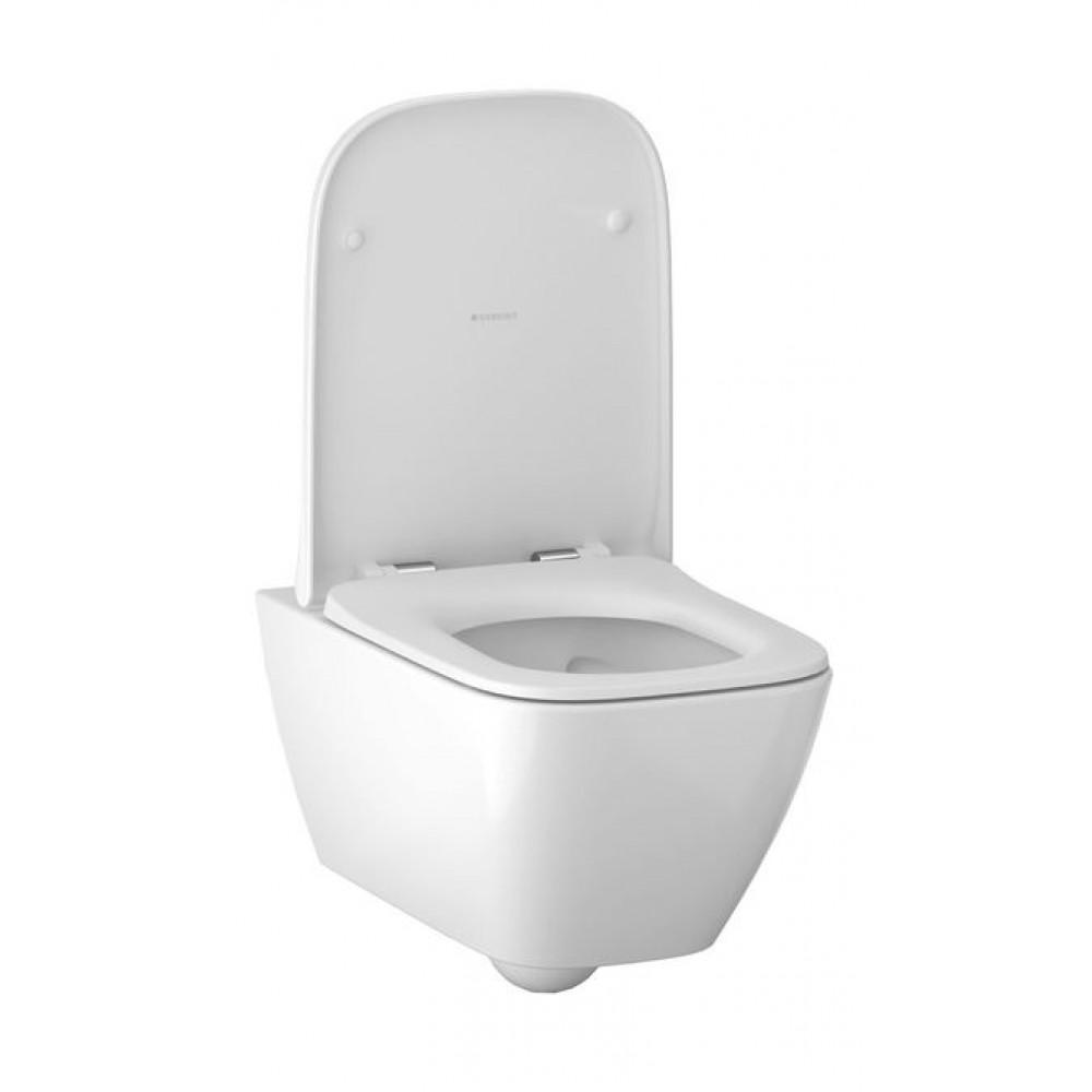 Унитаз подвесной Geberit SMYLE SQUARE безободковый, с сиденьем микролифт (500.683.01.1)