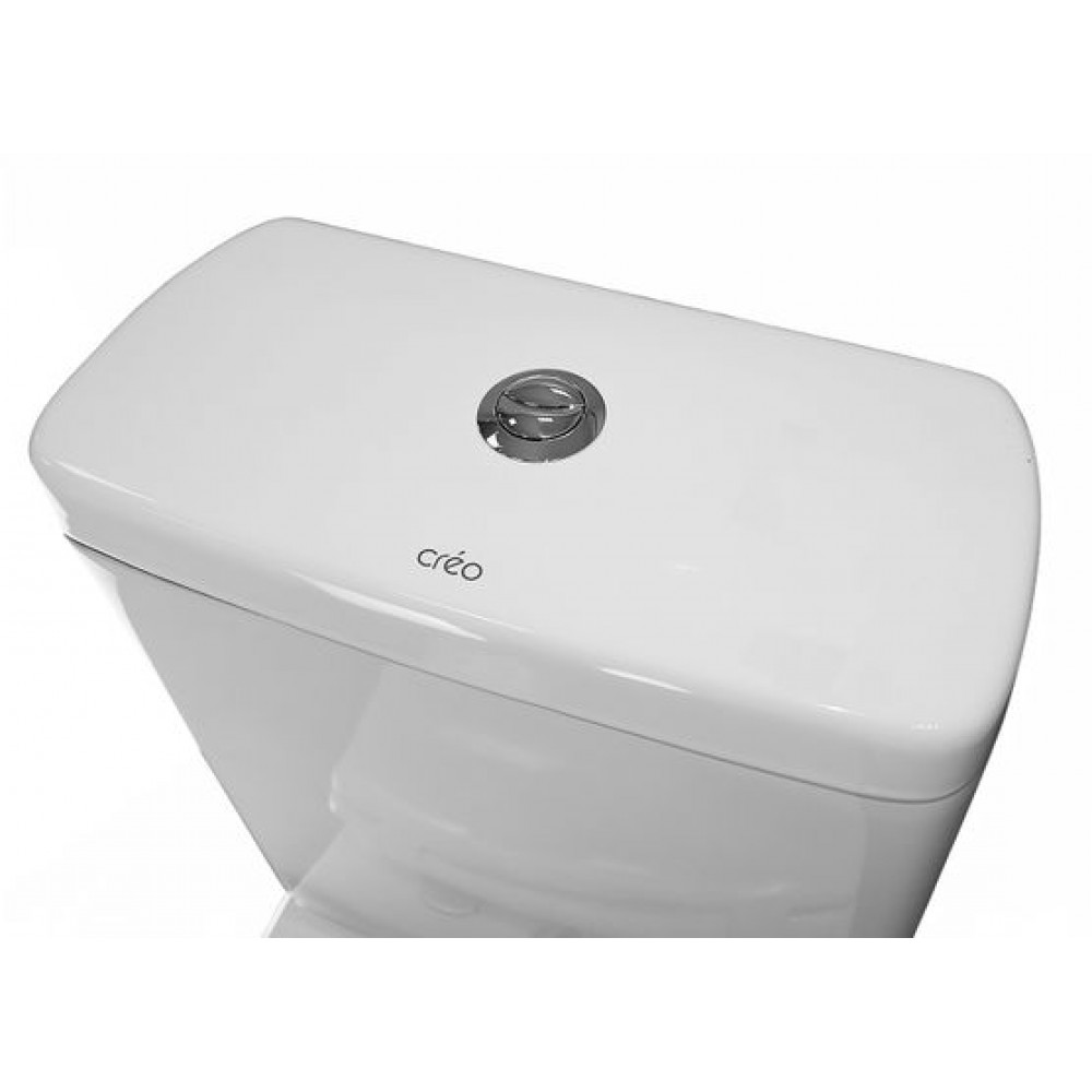 Унитаз-компакт Creo Ceramique ARCHI 380х680х820 безободковый, с тонкой крышкой, микролифт