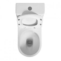 Унитаз-компакт Azario BONELLE 355х630х795 напольный, безободковый, слив "Торнадо", в комплекте с быстросъемным сиденьем микролифт (AZ-1229A)