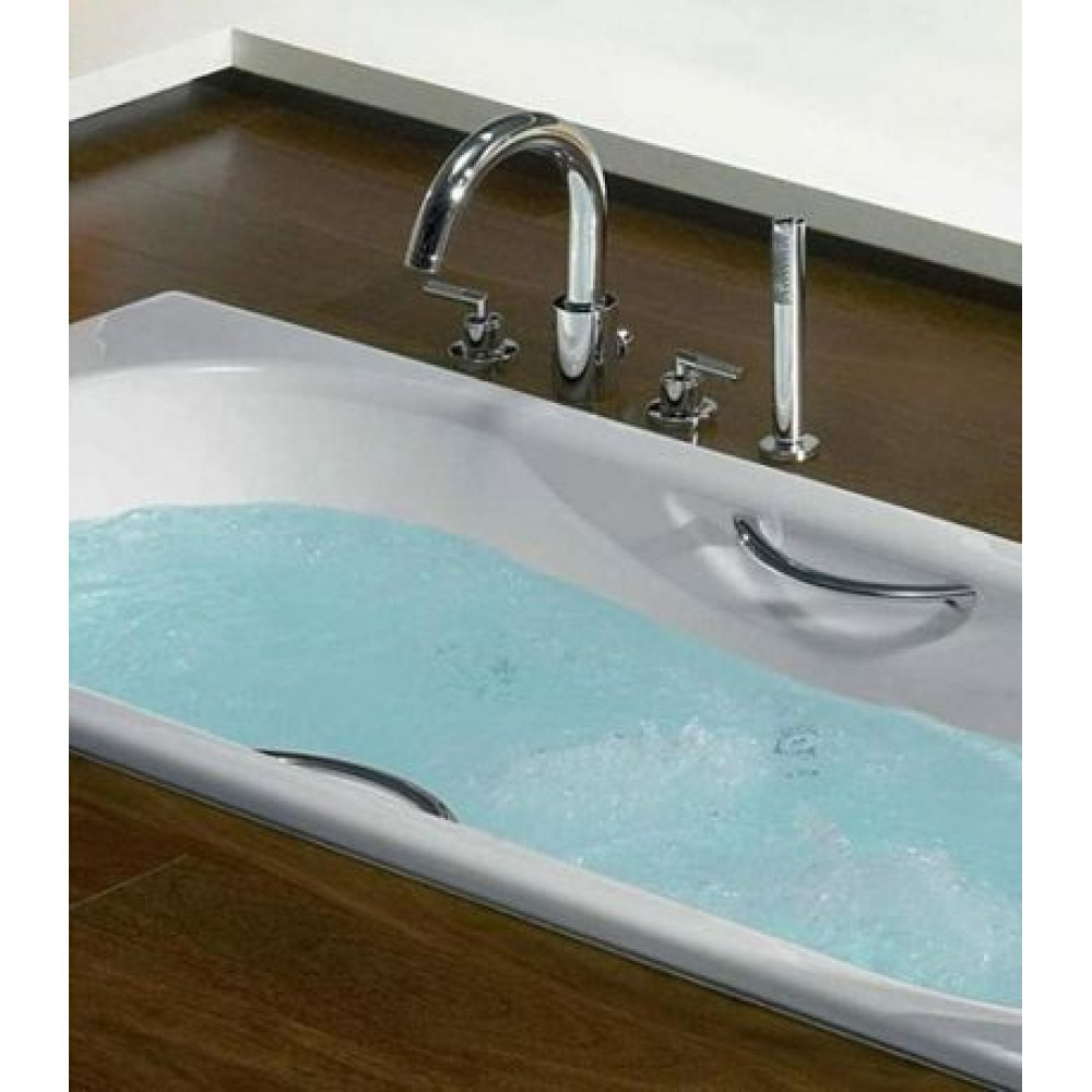 Ванна чугунная Roca MALIBU 170х70, противоскользящее покрытие, с отверстиями для ручек