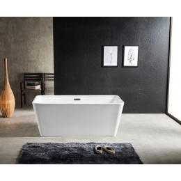 Ванна акриловая Azario LINCOLN 1600х800х580, свободностоящая, в комплекте с сифоном и металлической рамой (LIN16080)
