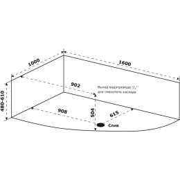 Ванна акриловая Azario Микона 160х100 левая
