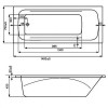 Ванна акриловая Roca Line прямоугольная 150х70
