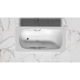 Ванна стальная BLB Universal Anatomica HG 150х75, белая, c отверстиями для ручек