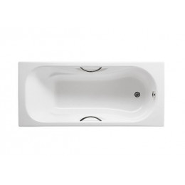 Ванна чугунная Roca MALIBU 160х75, противоскользящее покрытие, с отверстиями для ручек