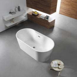 Ванна акриловая Azario BRISTOL 1700х800х580 свободностоящая с полкой для установки смесителя (BRI17080D)