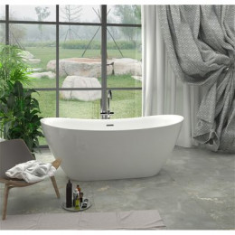 Ванна акриловая Azario GOLDFIELD 1700х750х650 свободностоящая, в комплекте с сифоном и металлической рамой (GOL17075)