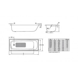 Ванна стальная BLB EUROPA 105х70