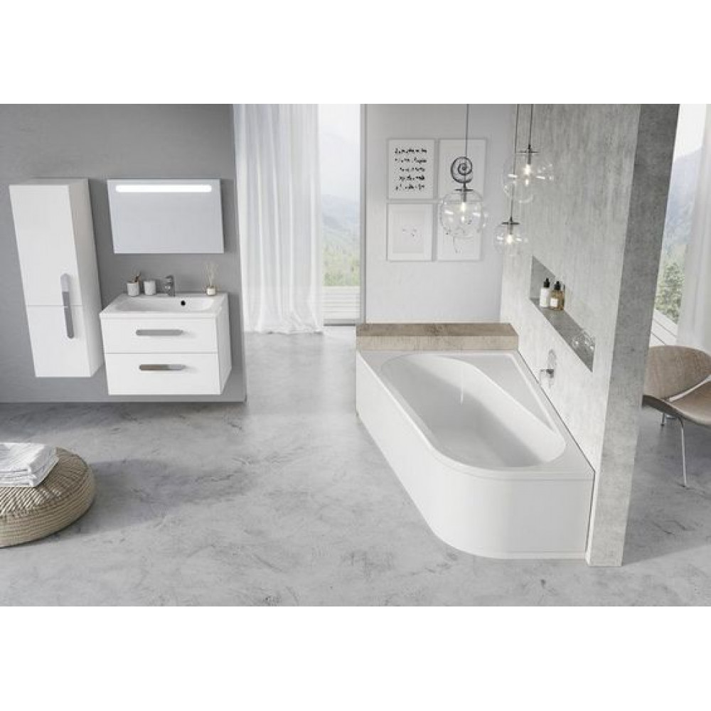 Ванна акриловая Ravak CHROME 160х105 L, белая