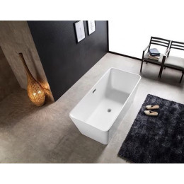 Ванна акриловая Azario LINCOLN 1600х800х580, свободностоящая, в комплекте с сифоном и металлической рамой (LIN16080)