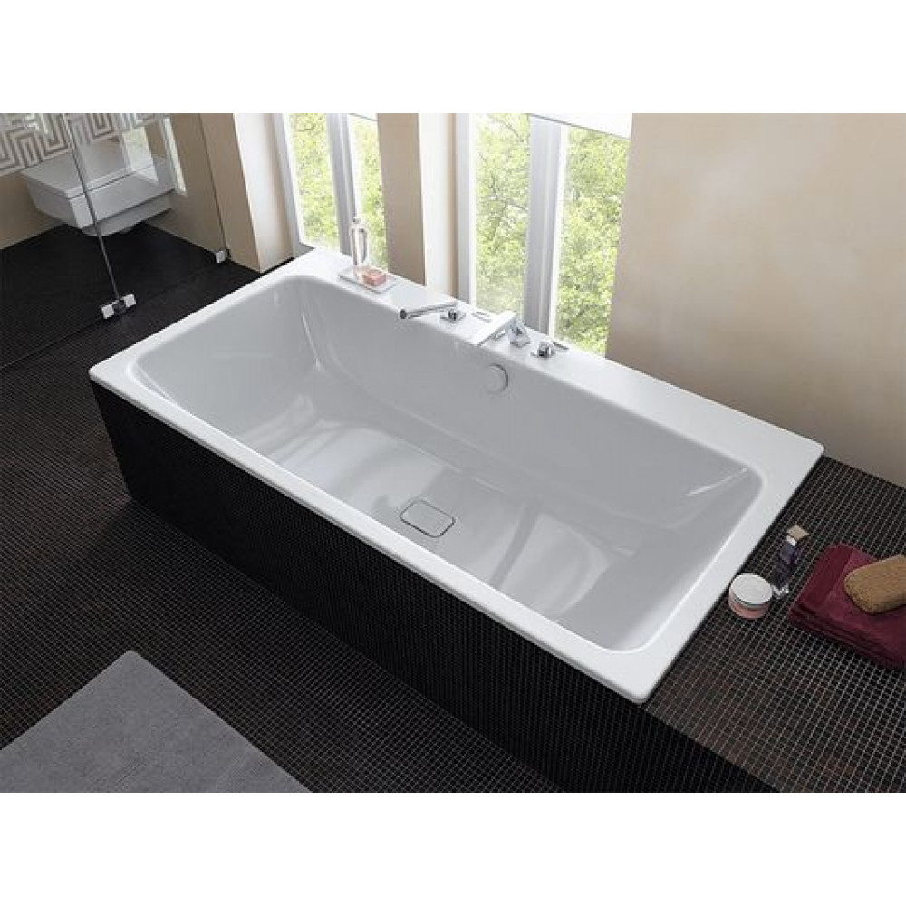 Ванна стальная Kaldewei ASYMMETRIC DUO 1900х1000х420, Easy clean, alpine white, без ножек