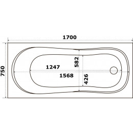 Ванна акриловая Azario Тенза 170х75 (ТНВ0102)