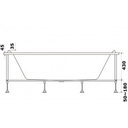 Ванна акриловая Azario Верда 180х80