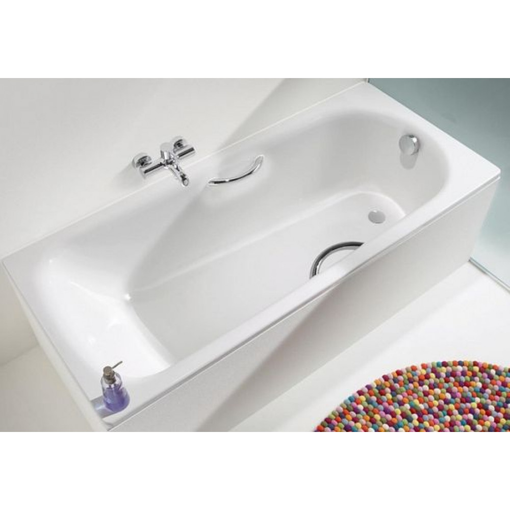Ванна стальная Kaldewei SANIFORM PLUS STAR 180х80х41 alpine white, без ножек, с отверстиями для ручек