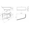 Ванна акриловая Ravak CHROME 170х105 R белая