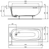 Промо-набор Ideal Standard 4 в 1: Ванна акриловая 160х70см, ножки, фронтальная панель, крепеж для фронтальной панели (PT475867)