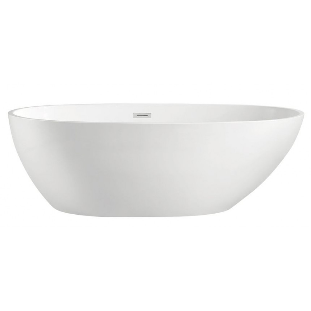 Ванна акриловая Azario LEEDS 1685х840х580, свободностоящая, в комплекте с сифоном и металлической рамой (LEE17085)