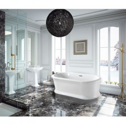 Ванна акриловая AZARIO TOUR 1800x900x600, свободностоящая, в комплекте с сифоном и металлической рамой, белая (TOU18090)